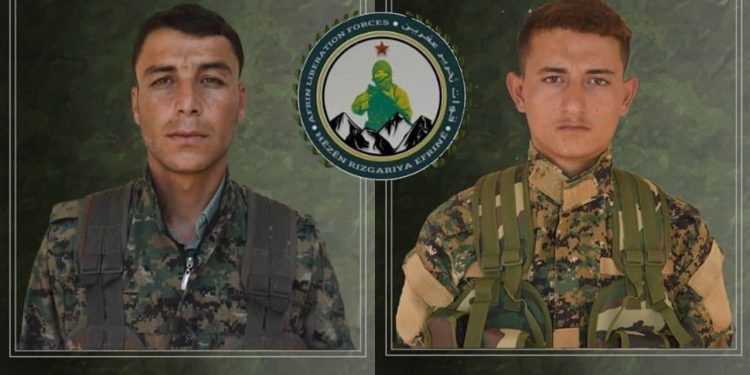 Hêzên Rizgariya Efrînê nasnameya 2 şehîdan parvekir