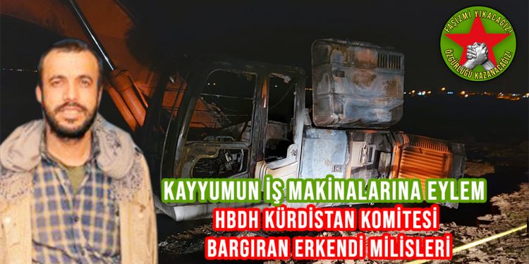 Milîsên HBDH’ê Makîneya Kar ya Kayyum şewitandin.