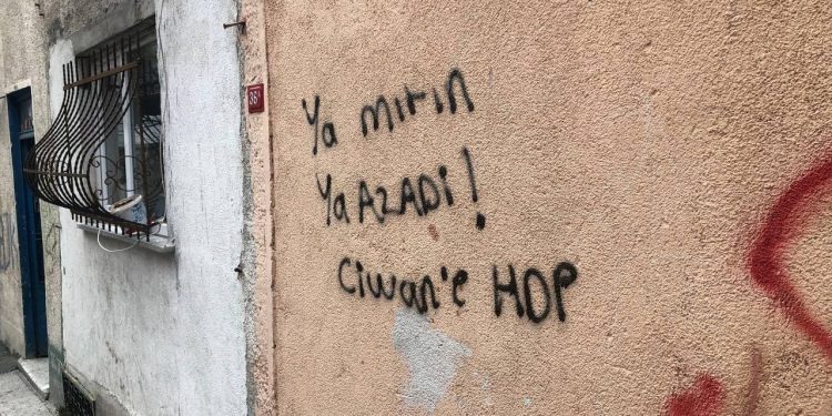 Meclîsa Ciwanên HDP’ê ya Stenbolê ji bo piştgiriya grevên birçîbûnê li qada ne