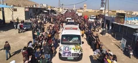 Şehîda êrişa dewleta Tirk bi merasîmeke mezin ve hat veşartin