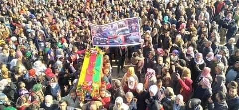 Şehîda êrişa dewleta Tirk bi merasîmeke mezin ve hat veşartin