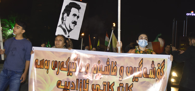 Ciwanên Başûr dijî dagirkeriyê meşiyan: Em ê rê nedin xaka Kurdistanê were dagirkirin