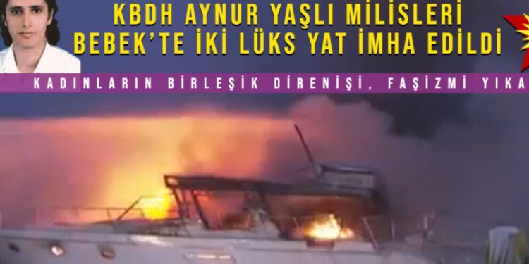 KBDH: “Li Bebekê ya Beşîktaş a Stenbolê 2 yatên luks ji aliyê milîsên me ve bi teknîkeke taybet hatin îmha kirin.”