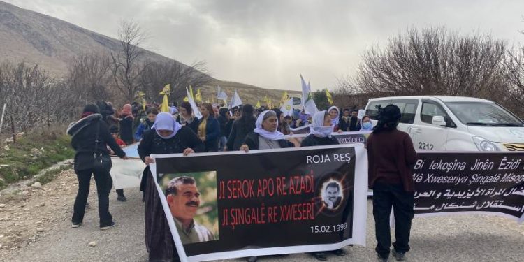 Jinên Şengalê ji bo Serokê xwe li ser piya ne