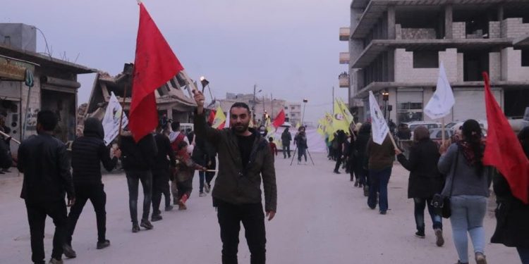 Tevgera Ciwanên Şoreşger li Şehba û Kobanê li dijî komployê meşiyan