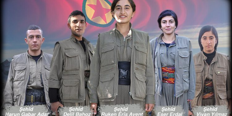 HPG’ê nasnameya 5 gerîlayên di sala 2018’an li Şemzînan şehîd bûbûn eşkere kir