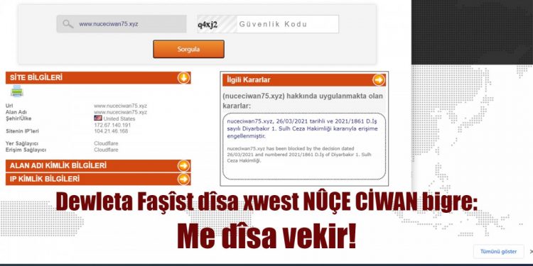 Dewleta Faşist Fêm Nekir: Nûçe Ciwan nayê girtin