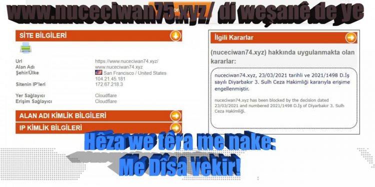 Dewleta Tirk Disa xwest Nûçe Ciwan Asteng bike: https://www.nuceciwan75.xyz/ di weşanê de ye