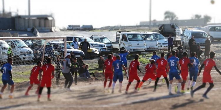 Ji bo bîranîna serhildana 12’ê Adarê li Tebqayê maçek hate organîze kirin