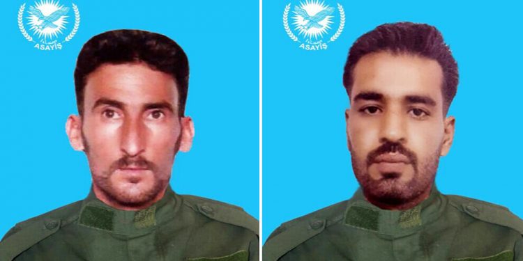 Hêzên Ewlekariya Hundirîn Nasnameya du şehîdan eşkere kirin