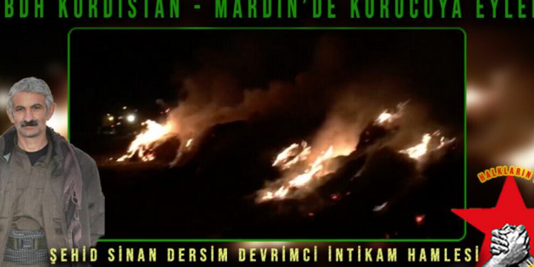 HBDH’ê li Mêrdînê milkê cerdevanekê şewitand