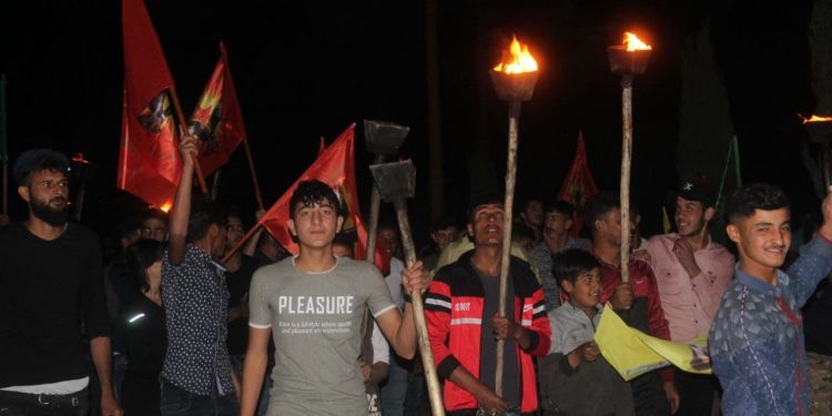 Ciwanên Çilaxa bi şiyara“Bi ciwanên bûne baz, ber bi serkeftina Zagrosan ve” meşiyan