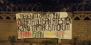 Ji bo bîranîna Şehîd Sema Yuce pankart!