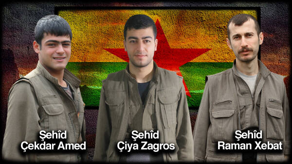 HPG’ê nasnameya 3 şehîdan parvekir