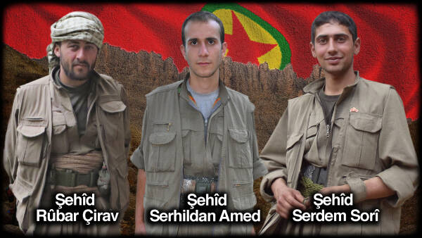 HPG’ê nasnameya 3 gerîlayên 2017’an de şehîd bûne parvekir