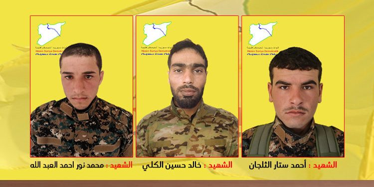 QSD’ê nasnameya 3 şehîdan parvekir