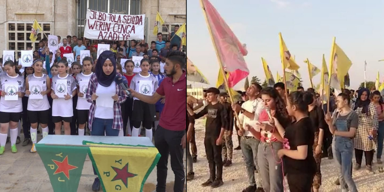 Ciwanên Rojava li dijî bê hurmetiya li hember goristana şehîdan daxuyaniyê nerazîbûnê didin