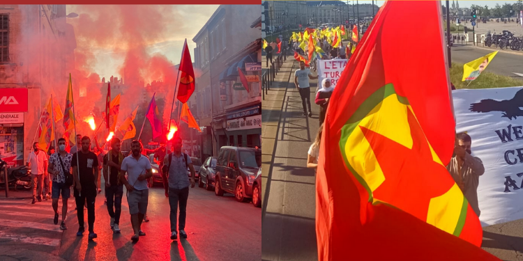 Ciwanên Kurdîstanî li Bordeaûx û Marsîlyayê bang kirin: Werin Cenga Azadiyê