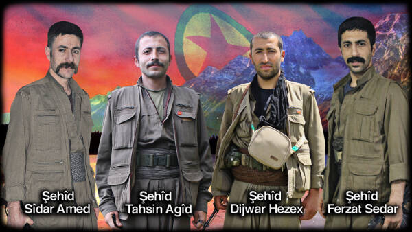 HPG’ê 5 gerîlayên ku li Xerzanê şehîd bûne bi rêzdarî bi bîr anî