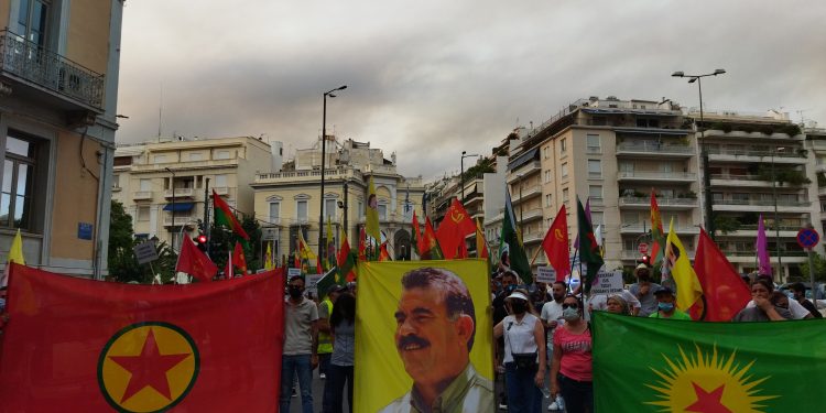 Li Yewnanîstanê li dijî dagirkerî û faşîzma dewleta Tirk meş