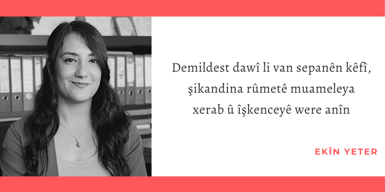 Parêzer Ekîn Yeter: Demildest dawî li van sepanên kêfî, şikandina rûmetê muameleya xerab û îşkenceyê were anîn