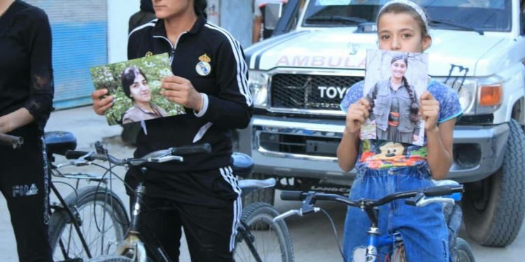 Li Helebê pêşbirka Jinên Ciwan ya bisîkletan