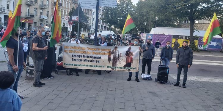 Ciwanên Hamburgê ji bo êrişên li ser Kurdistanê daketin qadan