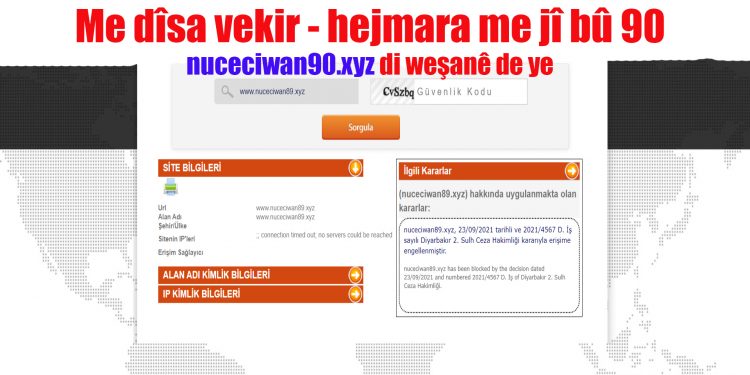 Me dîsa vekir – Hejmara me jî bû 90