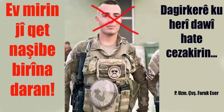 Ev mirin qet naşibe qezaya darê!