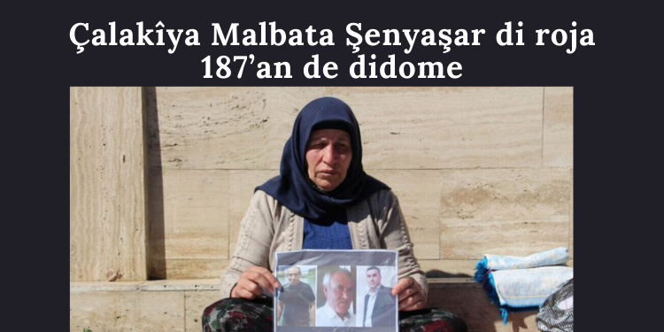 Çalakîya Malbata Şenyaşar di roja 187’an de didome