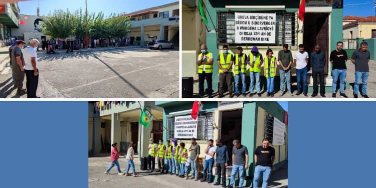 Greva birçîbûnê a wargeha Lavrîoyê di roja 251’emîn de didome