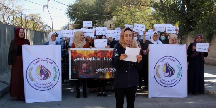 Li seranserê Rojava li dijî êrîşên Tirk çalakiyên protestoyê