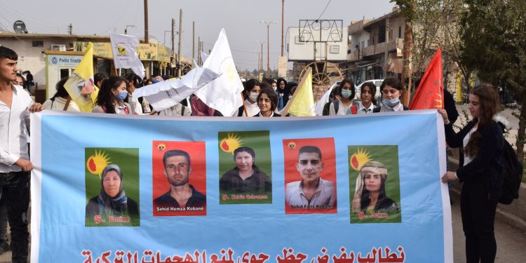 Ciwanên Çilaxayê li dijî êrişên Dewleta Tirk meşiyan