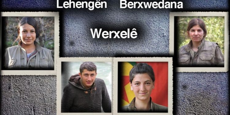 HPG’ê nasnameya 4 şehîdên Werxelê parvekir