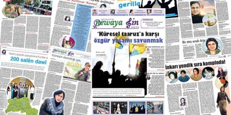 Hejmara Newaya Jin ya nû bi manşeta “Li dijî êrişa global parastina jiyana azad” ve derket