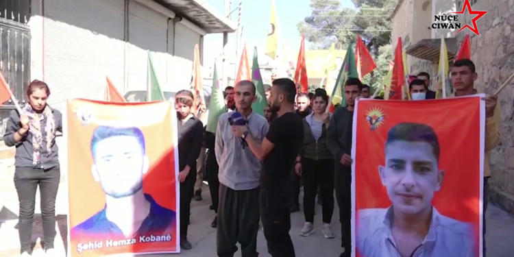 Ciwanên Kobanê li dijî dagirkeriya Tirk daxuyanî dan