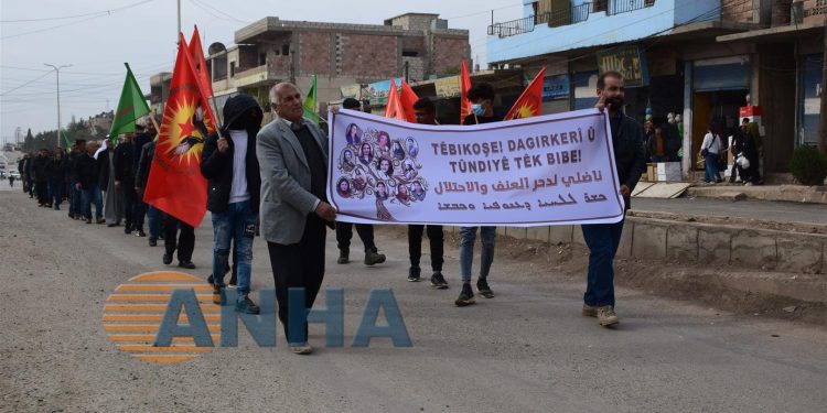 Mêr li dijî tundiya li ser jinê daketin qadan – Ev der Rojava ye!