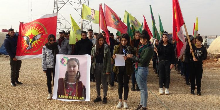 Ciwanên Efrînê li Şehbayê li dijî êrişa Dewleta Tirk daxuyanî da