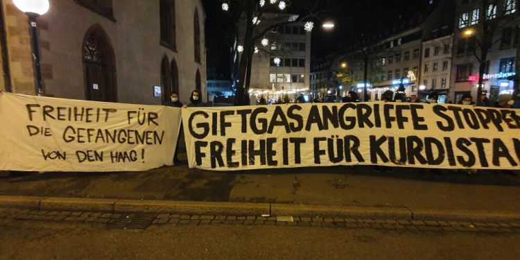 Ciwanan li Baselê faşîzma polîsên Holandayê protesto kir