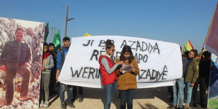 Ciwanên Efrînê Meşiyan – “Ji bo Azadiya Rêber Apo werin cenga azadiyê”