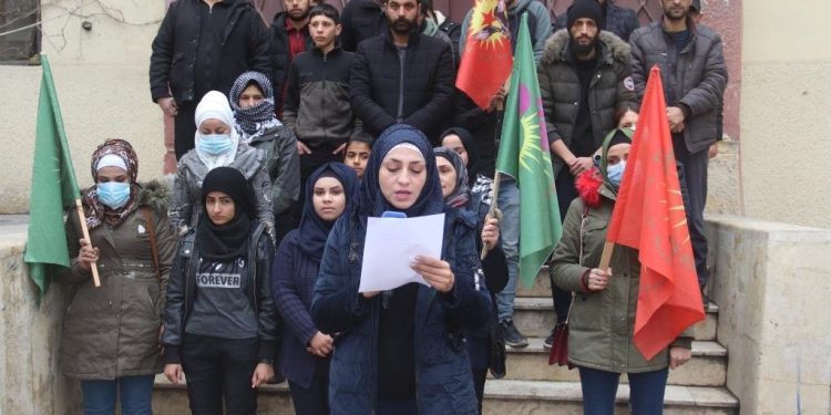 Ciwanên Reqayê ji bo salvegera rizgar kirina Kobanê daxuyanî dan