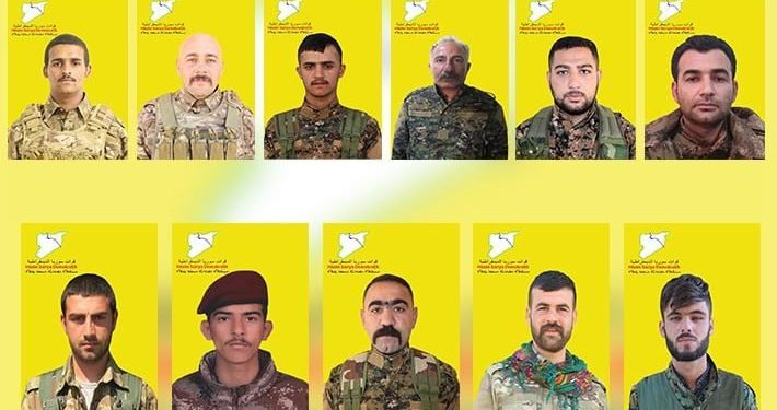 QSD’ê nasnameya 11 şervanên Operasyona Gurzê Gelan parvekir