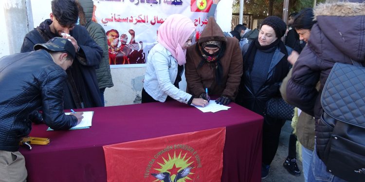 Tevgera Ciwanên Şoreşger a Sûriyê û Yekitiya Jinên Ciwan a Tebqayê îmze kom kirin