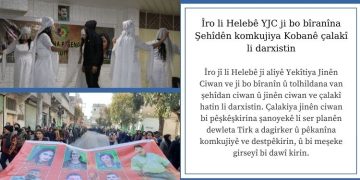 Îro li Helebê YJC ji bo bîranîna Şehîdên komkujiya Kobanê çalakî li darxistin