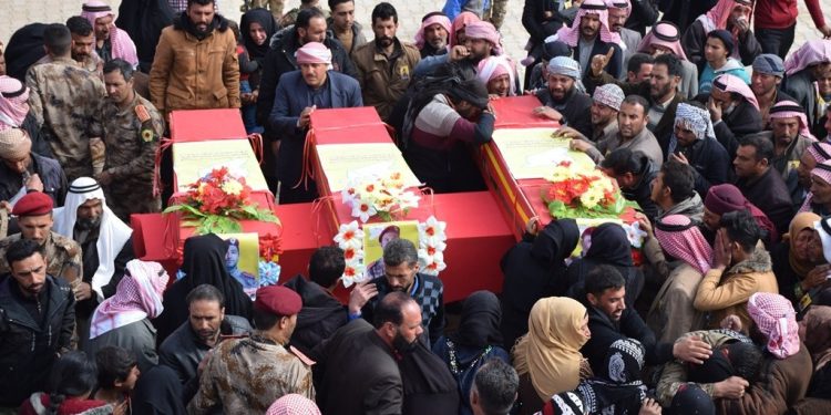 3 Şehîdên Hecînê merasîmeke bi heybet hatin oxir kirin