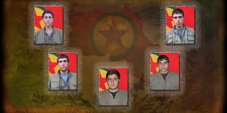 HPG’ê nasnameya 5 gerîlayên di sala 2016’an de şehîd bûne eşkere kir