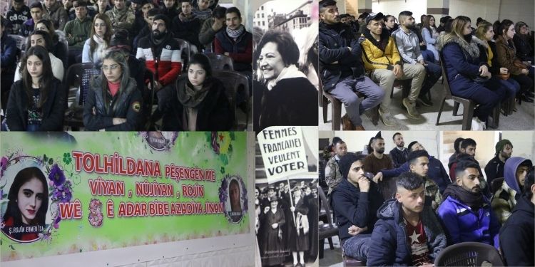 Tevgera Jinên Ciwan a Helebê, ji bo 8’ê Adarê li qadanin