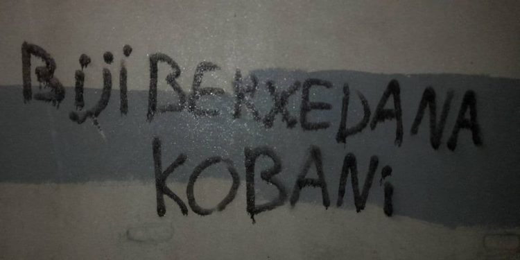 Ciwanên Welatparêz li Stenbolê bi nivîsan ve bal kişandin li ser tecrîd û dagirkeriyê