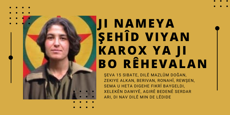 Ji Nameya Şehîd Viyan Karox Ya Ji Bo Rêhevalan