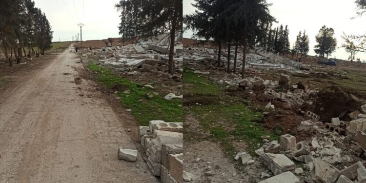 Li Serêkaniyê zêdetirî 9 malan ji aliyê dewleta Tirk ve hate hilweşandin